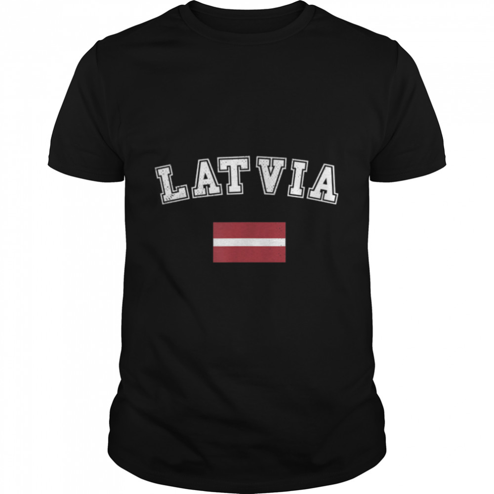 Latvia Flag Sport Competition Pride Vacation Souvenir T-Shirt B09Vywn4Nv