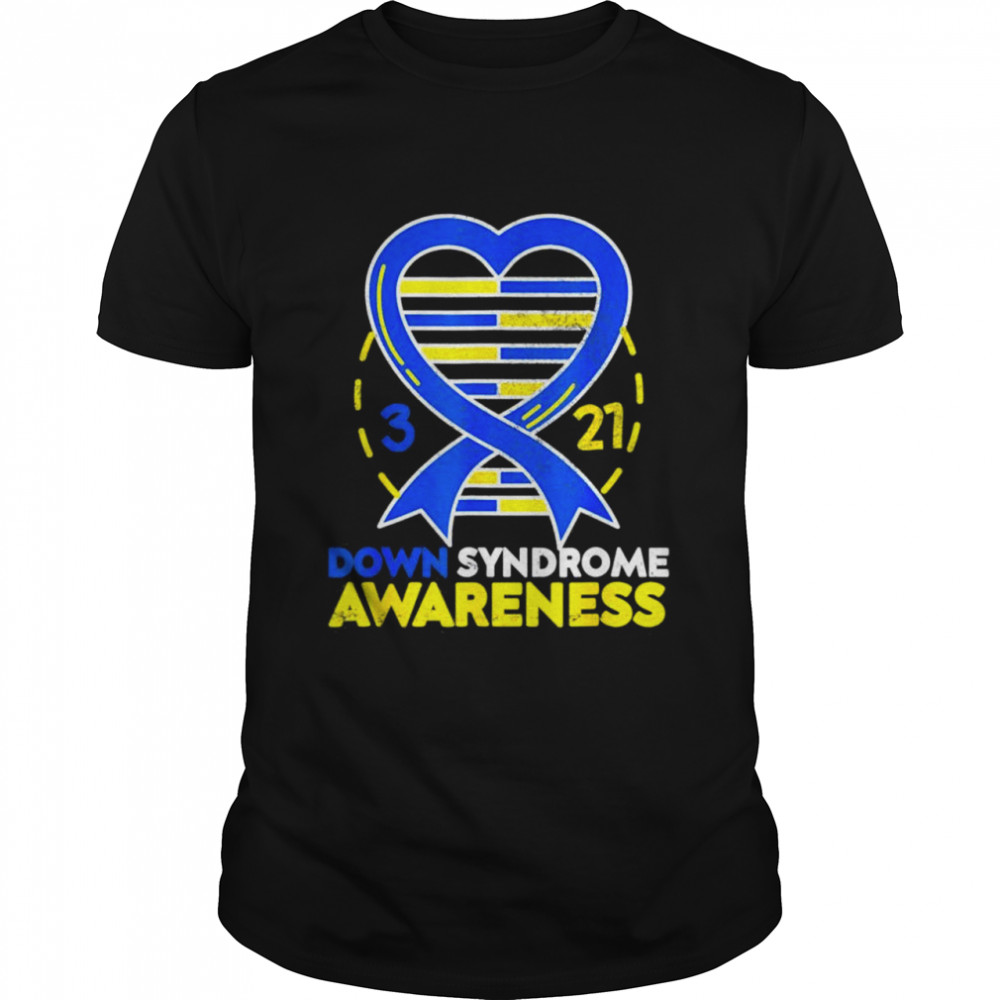 Love World Down Syndrome Awareness Day Love Ribbon T21 Shirt