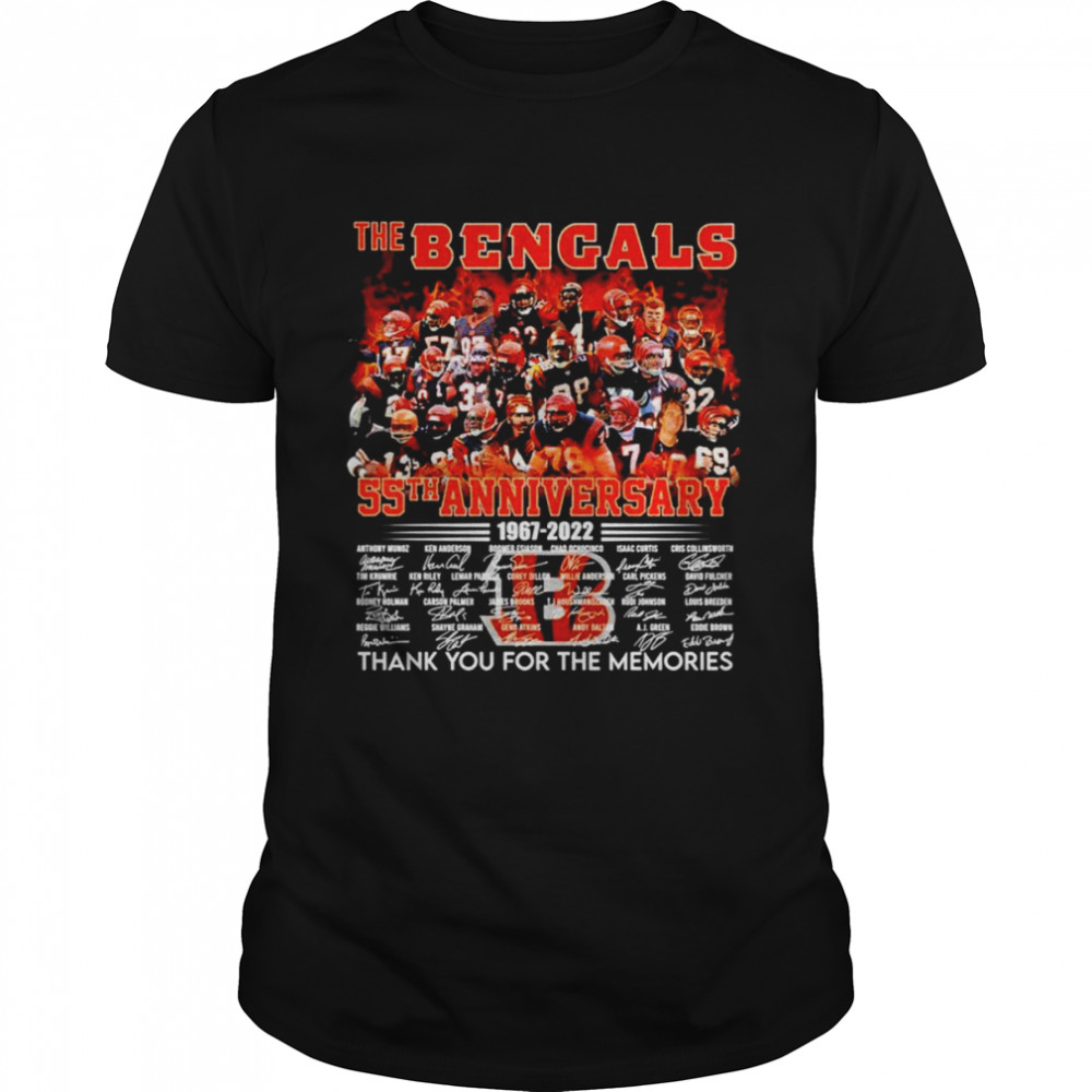 The Bengals 55Th Anniversary 1967-2022 Signatures Shirt