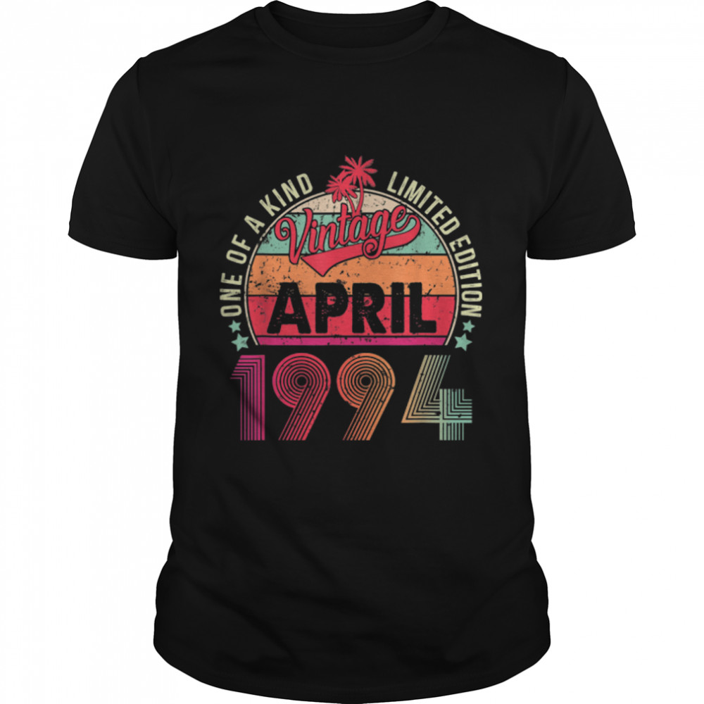 Vintage 28th Birthday Awesome Since April 1994 T-Shirt B09VZ3XLQF