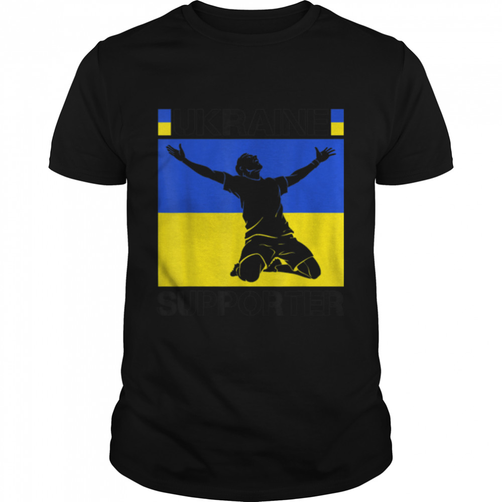 Vintage Support Ukrainian Flag Football Ukraine Lover T-Shirt B09VZ1JZHK