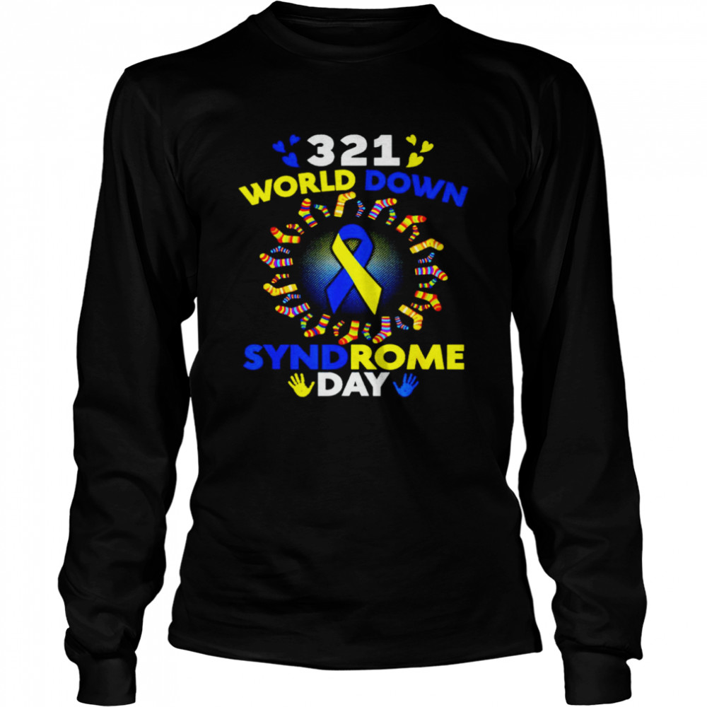 321 world down syndrome day 2022 shirt Long Sleeved T-shirt