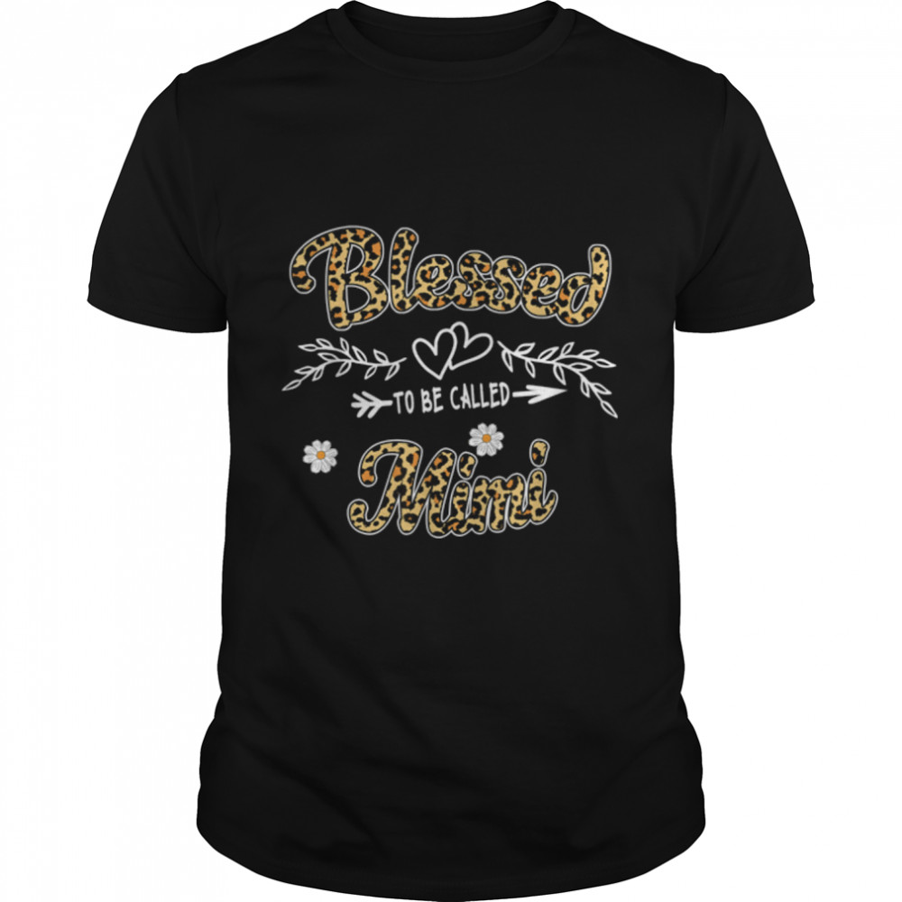 Blessed To Be Called Mimi Womens Leopard Mimi Mothers day T-Shirt B09W538ZPX