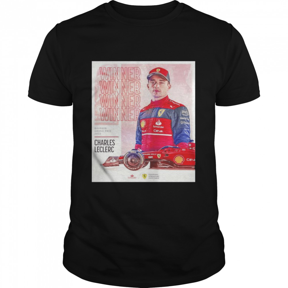 Charles Leclerc Ferrari F1 Wins Bahrain Grand Prix shirt Classic Men's T-shirt