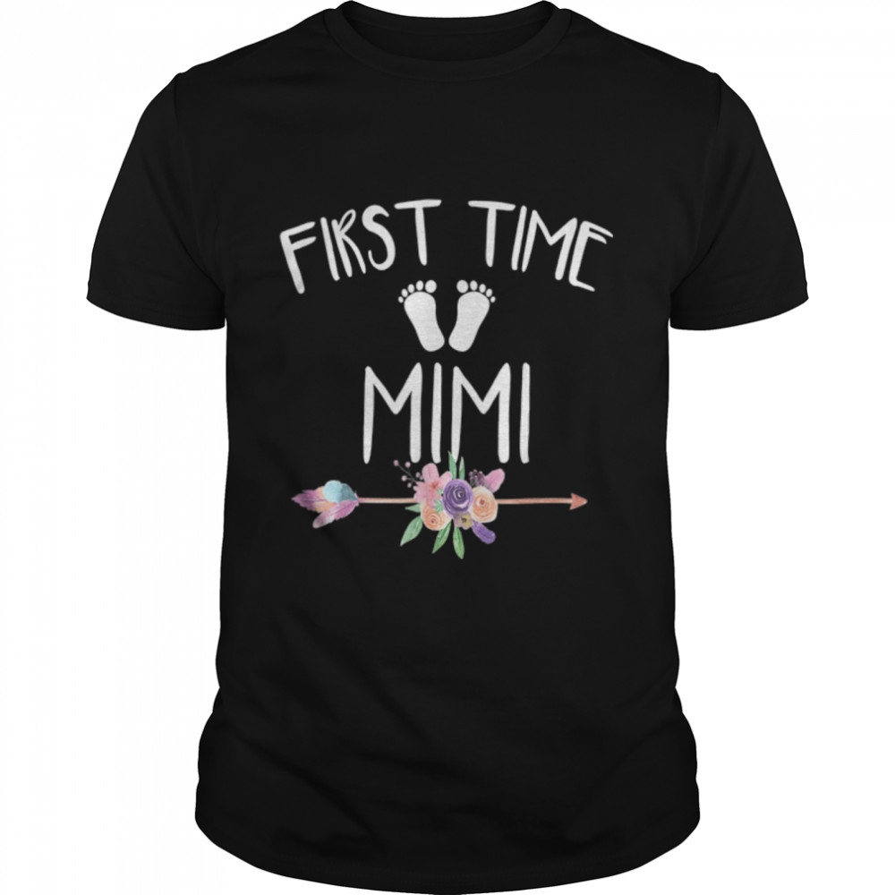 First Time Mimi Pregnancy Announcement Mother's Day T-Shirt B09W5NWRXW