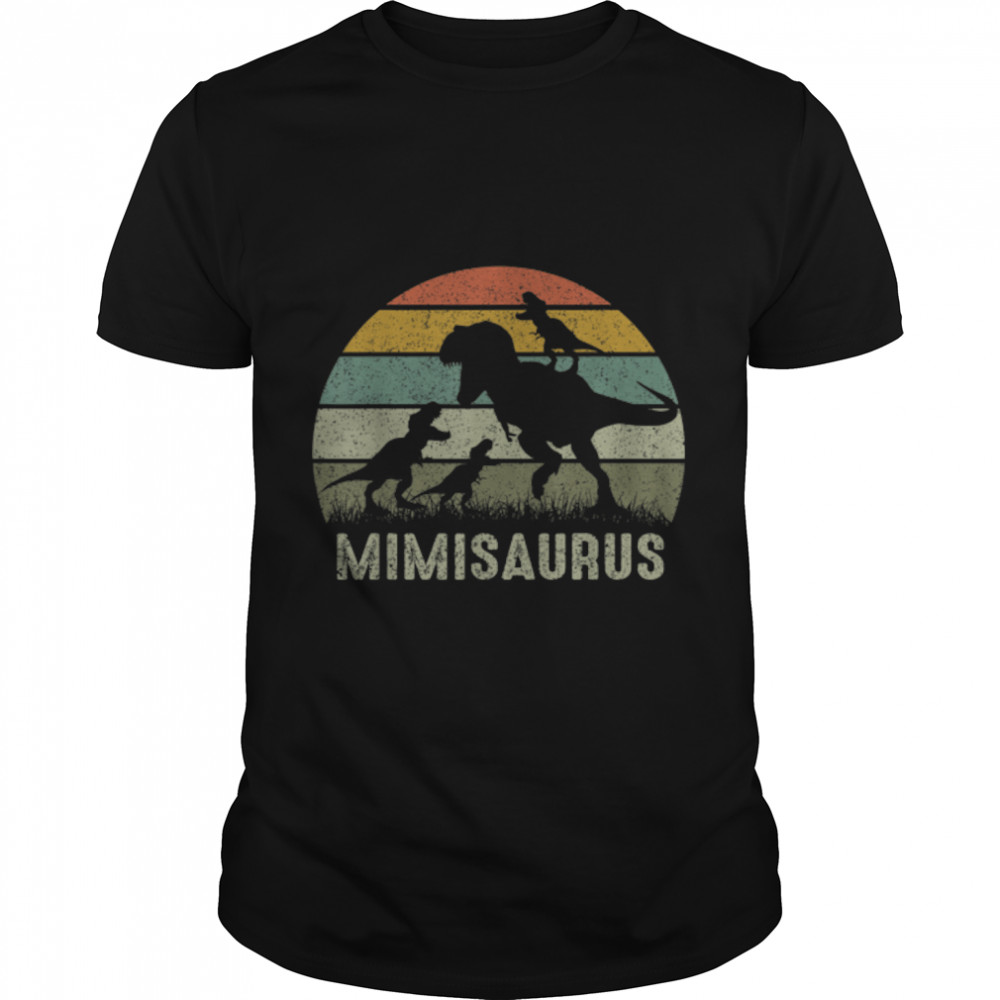 Mimi Dinosaur T Rex Mimisaurus 3 kids Family Matching T-Shirt B09W4TB2ZD