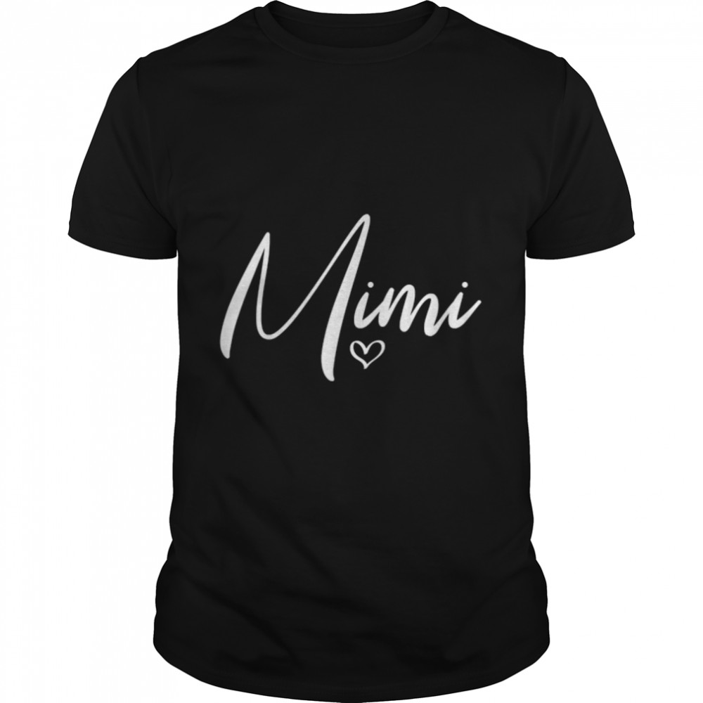 Mimi For Grandma Women Christmas Mother's Day Grandparents T-Shirt B09W5JFF4K