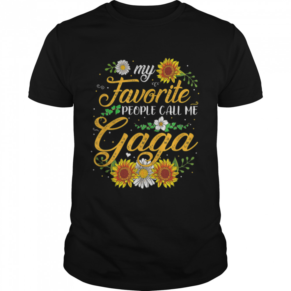 My Favorite People Call Me Auntie Sunflower Mother's Day T-Shirt B09W5JCSND