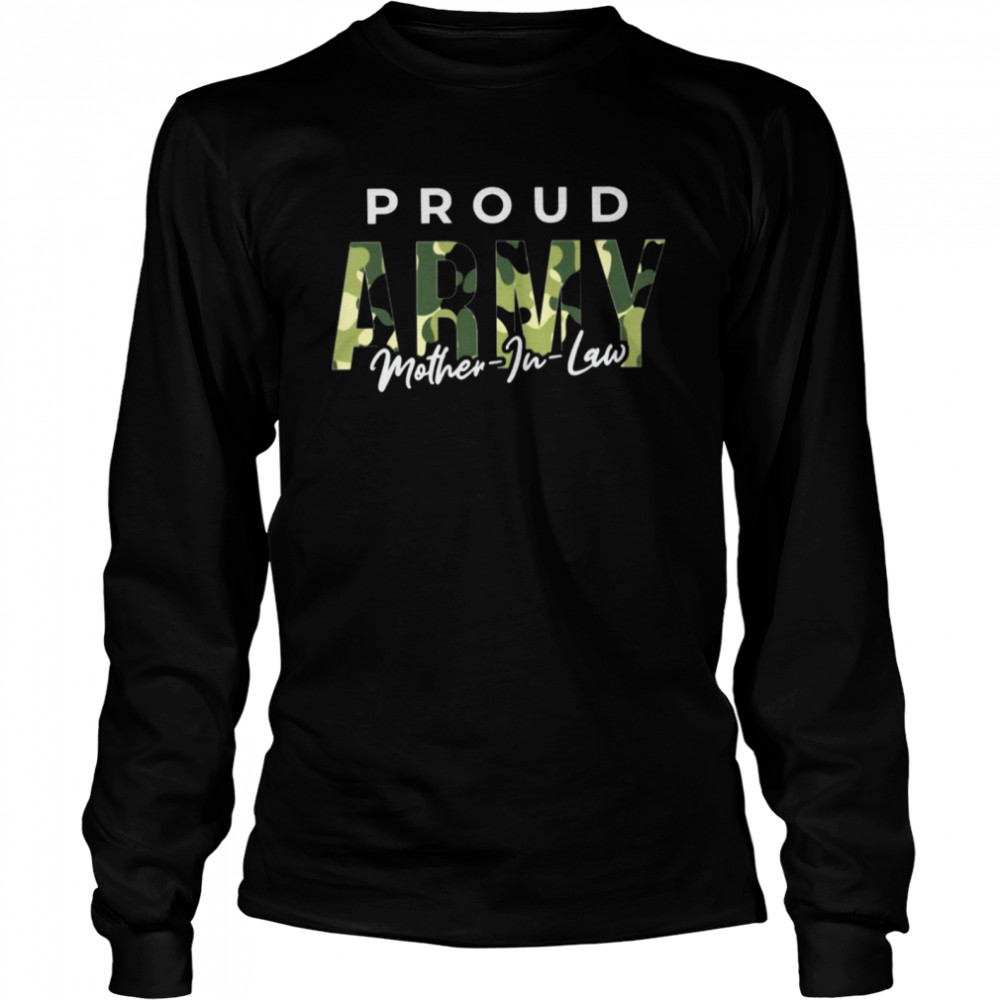 Proud ARMY Mother In Law T-shirt Long Sleeved T-shirt