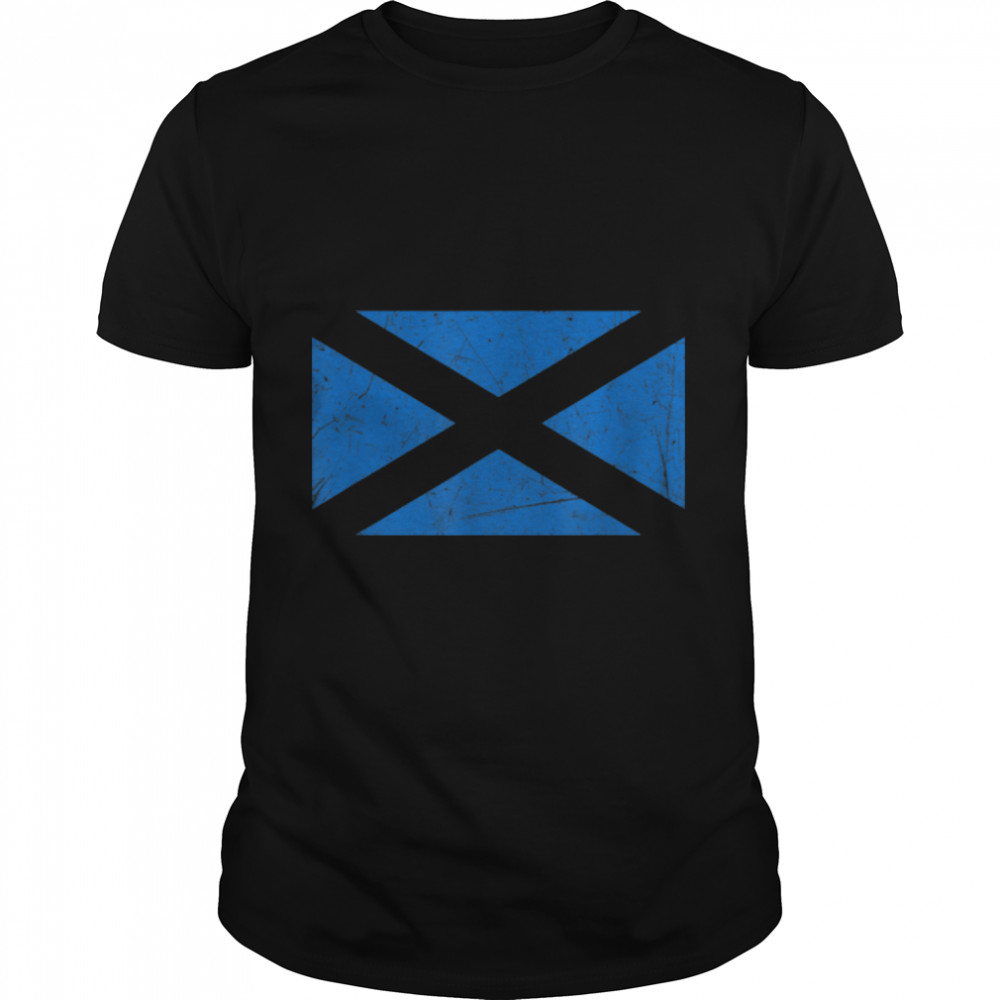 Scotland Flag with vintage national Scottish colors T-Shirt B09VYX2FZP