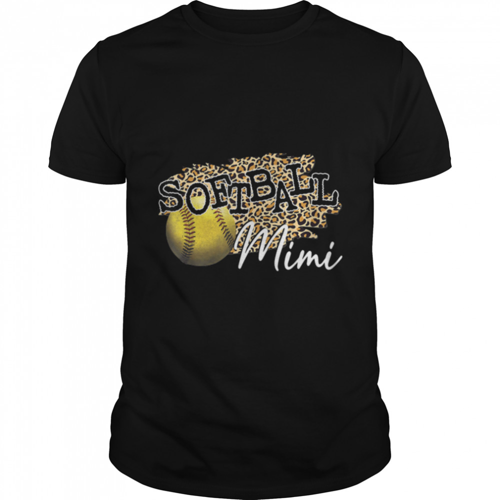 Softball Mimi Leopard - Softball Mimi T-Shirt B09W5GGPL6