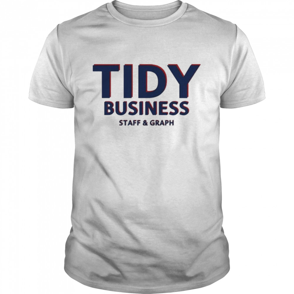 Tidy business staff and graph shirt