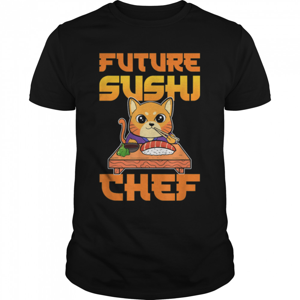 Anime Sushi Cat T-Shirt B09W65D2Hx