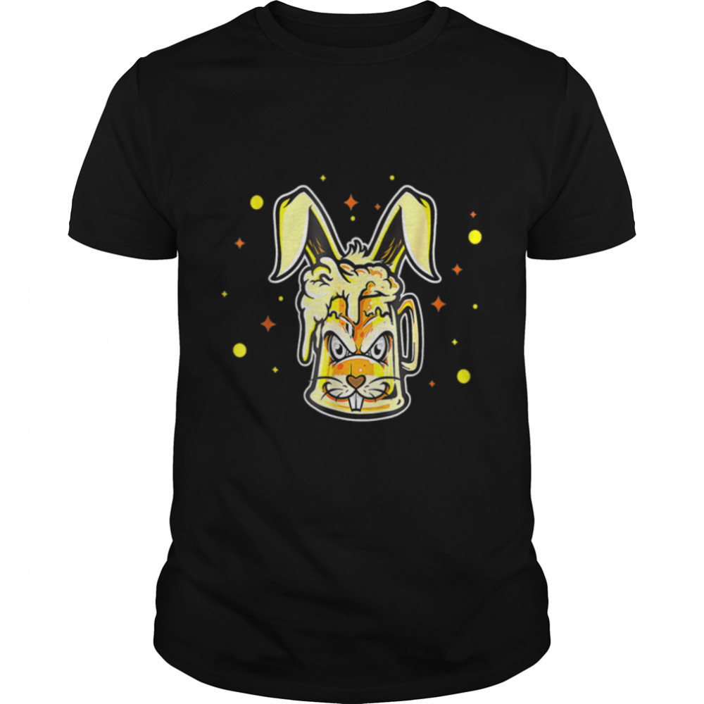 Beer Beer Mug Easter Bunny Beer Funny Easter Day T-Shirt B09W92Mqzz