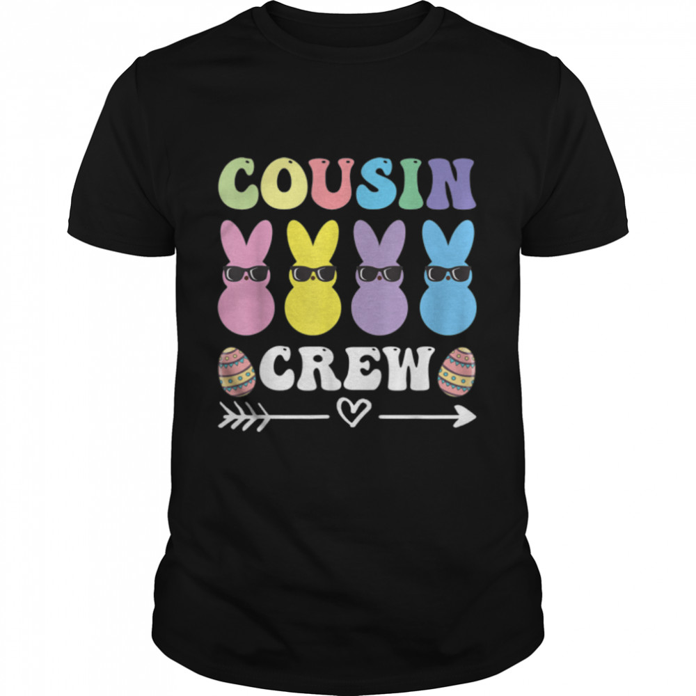 Cousin Crew Happy Easter Family Matching Bunnies T-Shirt B09W8Jjh1W