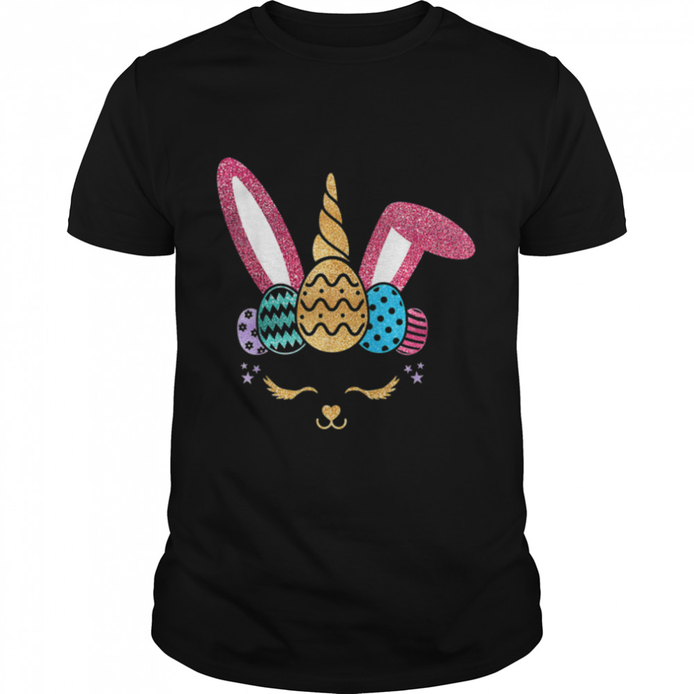 Cute Bunnicorn Bunny Unicorn Easter Eggs Happy Easter Kids T-Shirt B09W92Wl8D
