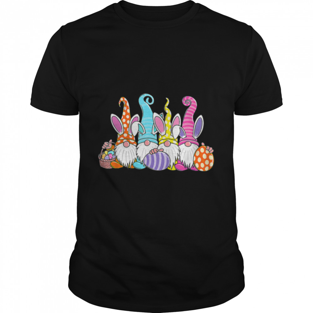 Cute Easter Gnomes Easter Egg Hunting Basket Bunny Easter T-Shirt B09W5Ltsjx