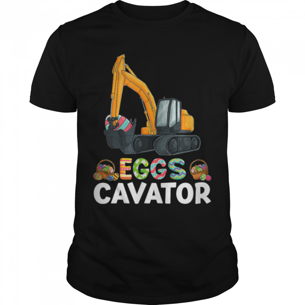 Easter Egg Hunt Toddlers Constructions Trucks Boys Children T-Shirt B09W89Ns2C