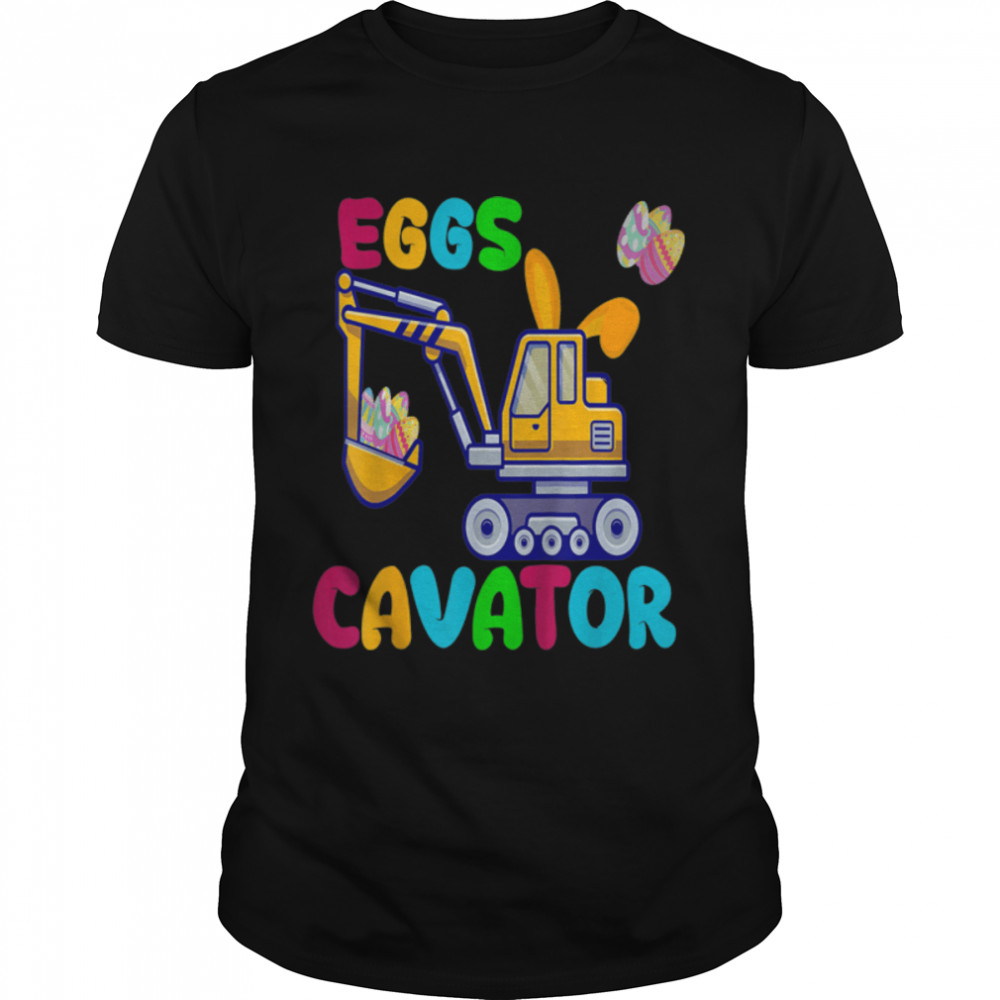 Easter Egg Hunt Toddlers Constructions Trucks Boys Children T-Shirt B09W8Pksy4