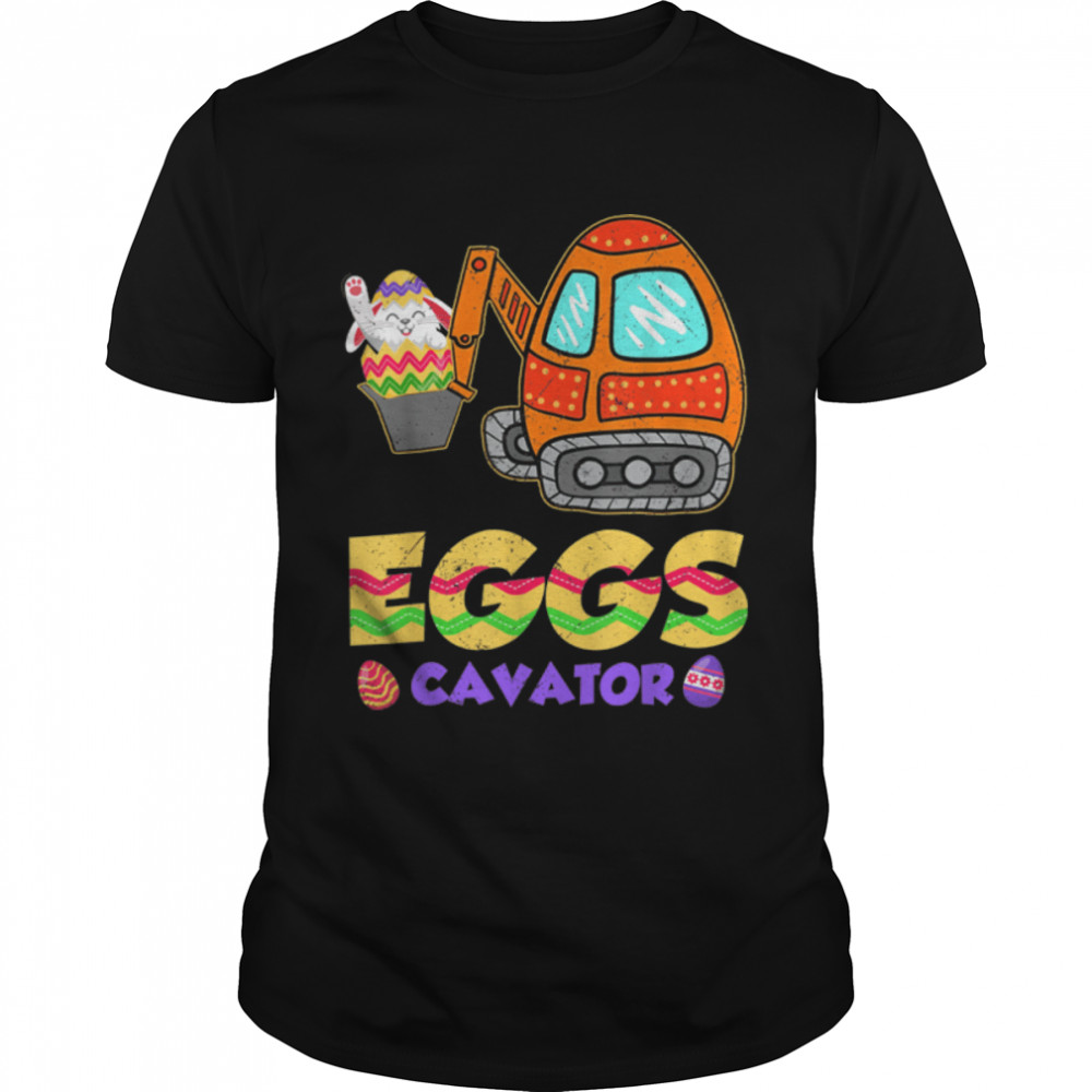 Easter Egg Hunt Toddlers Constructions Trucks Boys Children T-Shirt B09W8Rfhvf