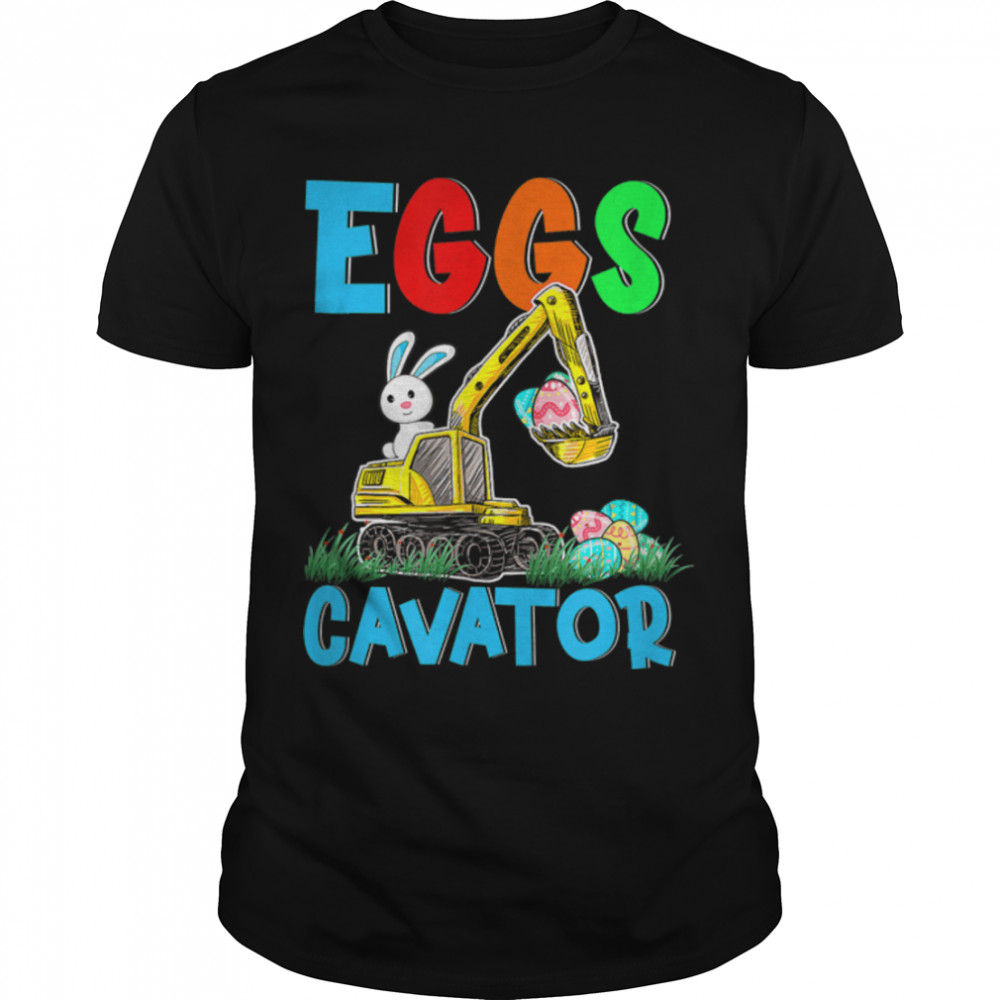 Eggscavator Happy Easter Funny Excavator Hunting Egg Kids T-Shirt B09W8W4T3F