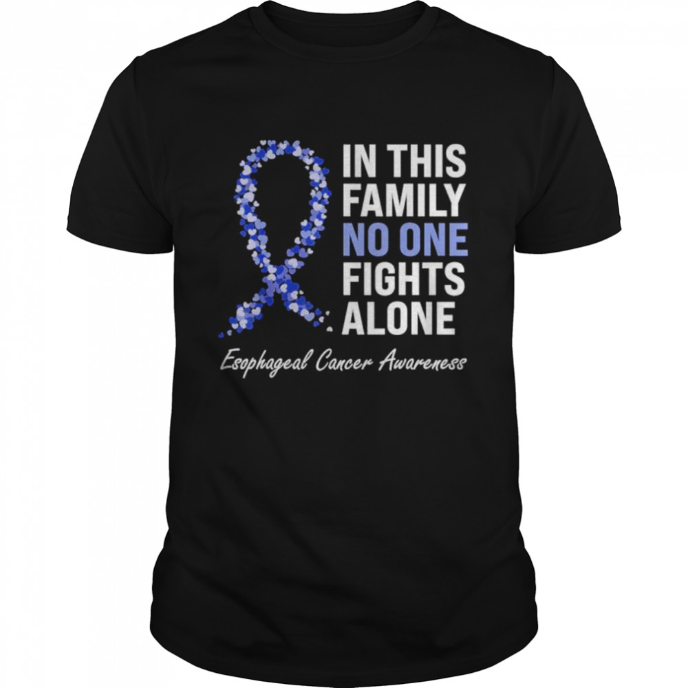 Esophageal Cancer Awareness Purple Periwinkle Ribbon T-Shirt