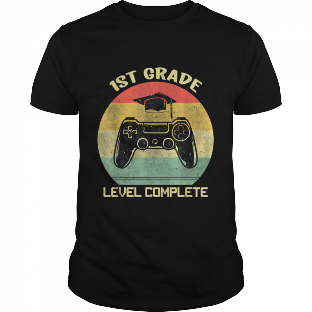 First 1St Grade Graduation Level Complete Video Gamer T-Shirt B09W8V3Yh8
