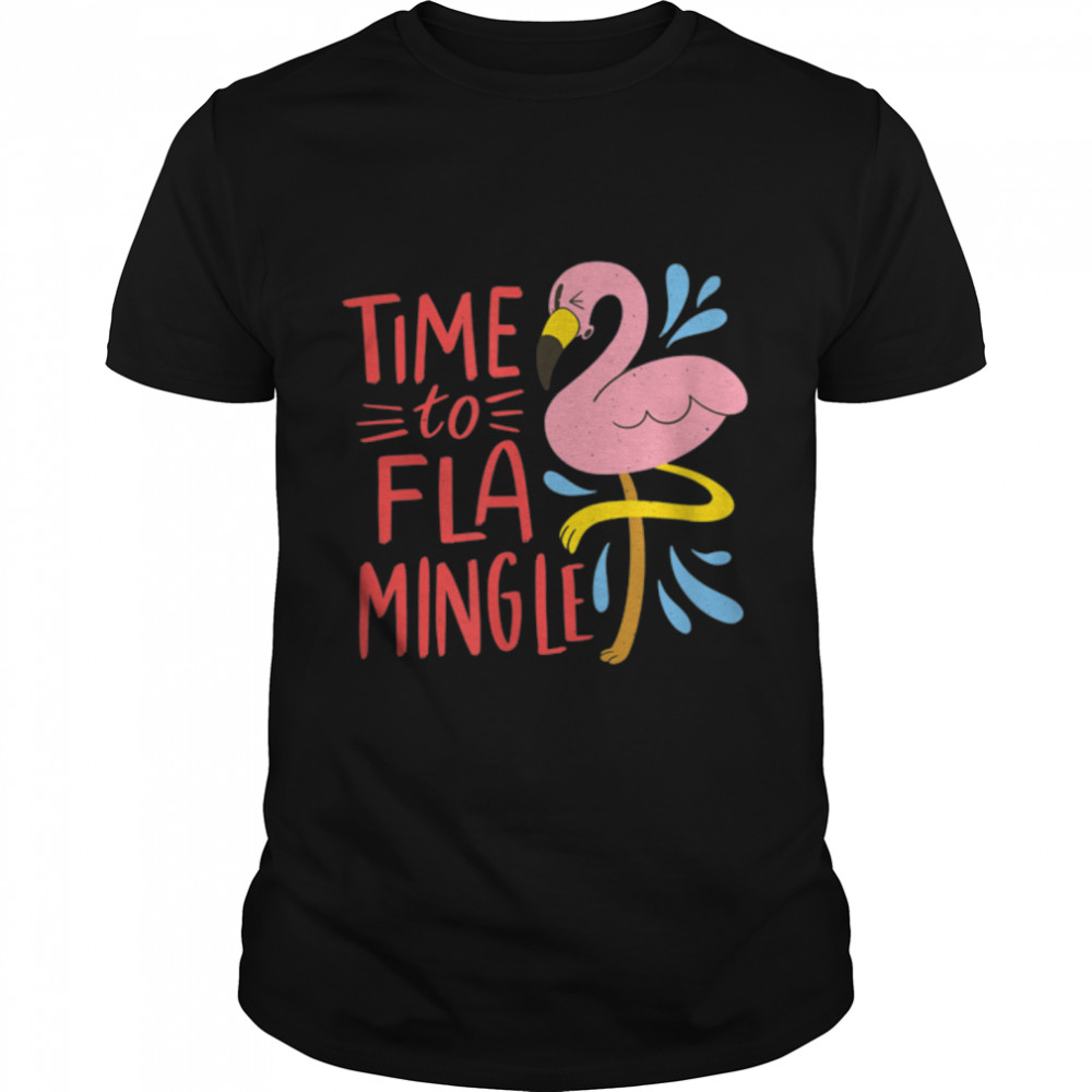 Flamingle Funny Flamingo Tropical Animal T-Shirt B09W8Xkpz7