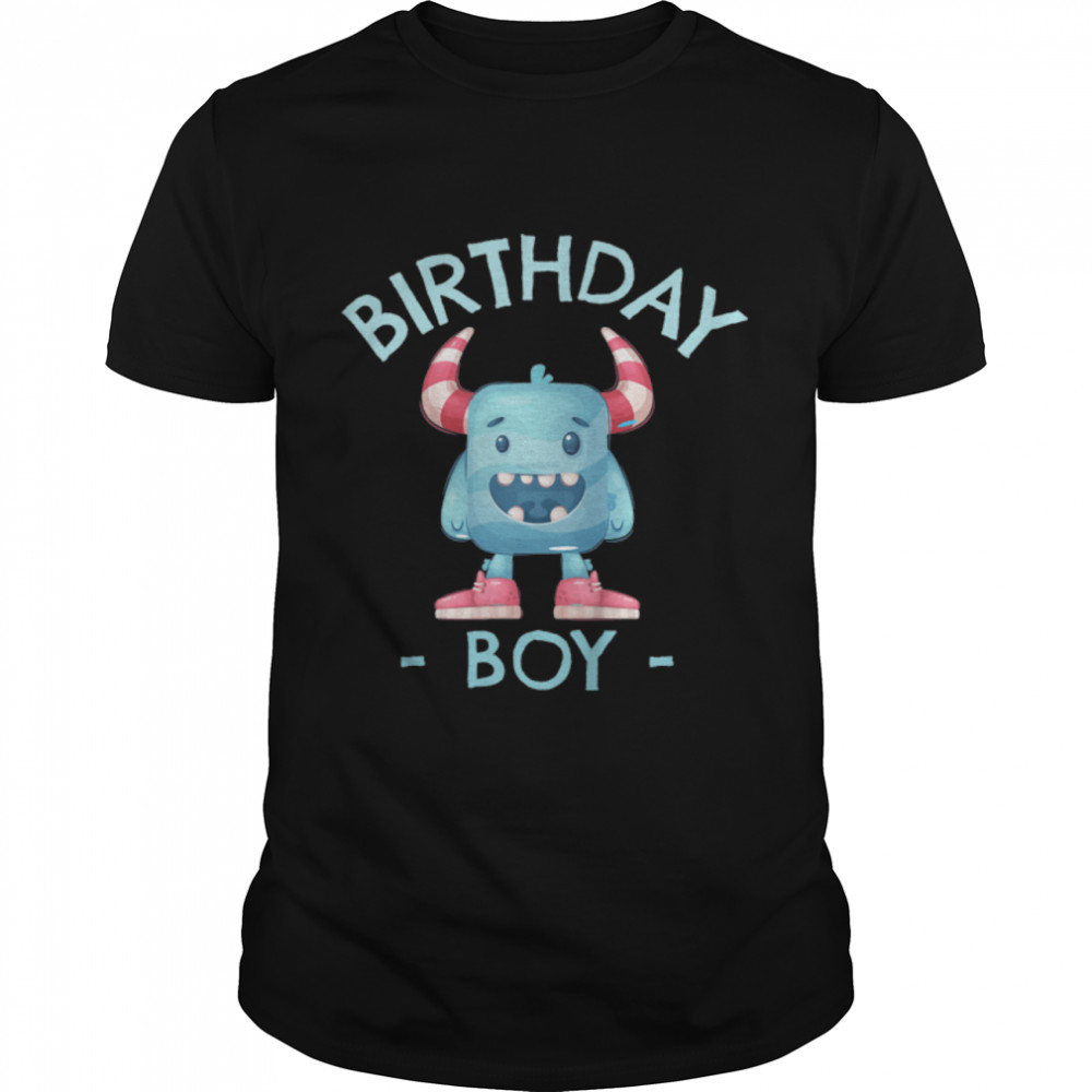 Kids Birthday Boy Shirt Funny Monster Birthday Shirt Birthday T-Shirt B09W8NC3T1