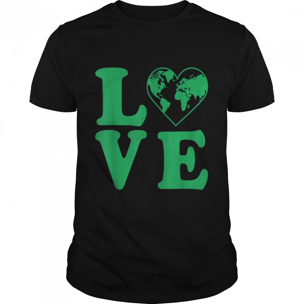 Love Earth Day 90S Planet Vintage Recycling Kids Or Teacher T-Shirt B09W8Ggtjq