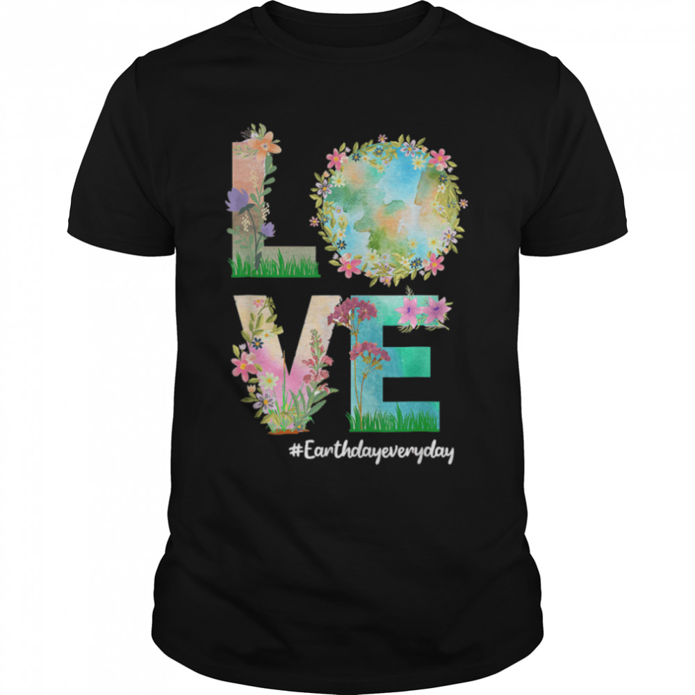 Love World Earth Day 2022 Planet Earth Day Everyday Tie Dye T-Shirt B09W8RW9Y9