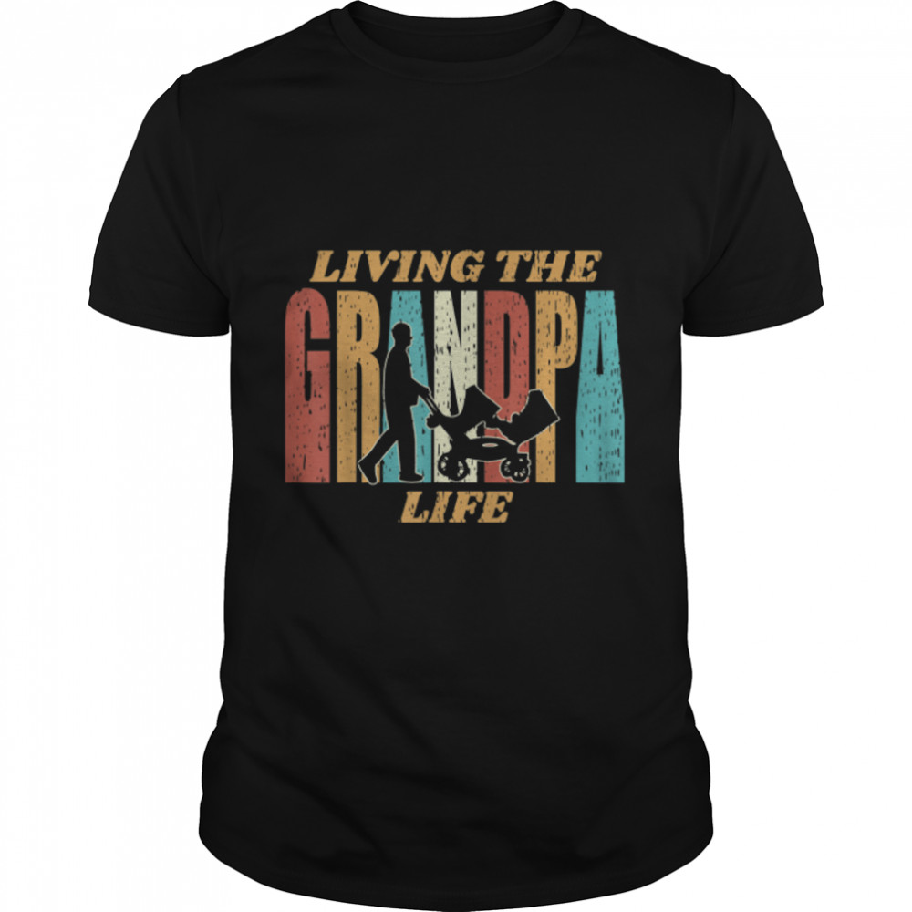 Mens Vintage Living The Grandpa Of Life Happy Father'S Day T-Shirt B09W8931P9