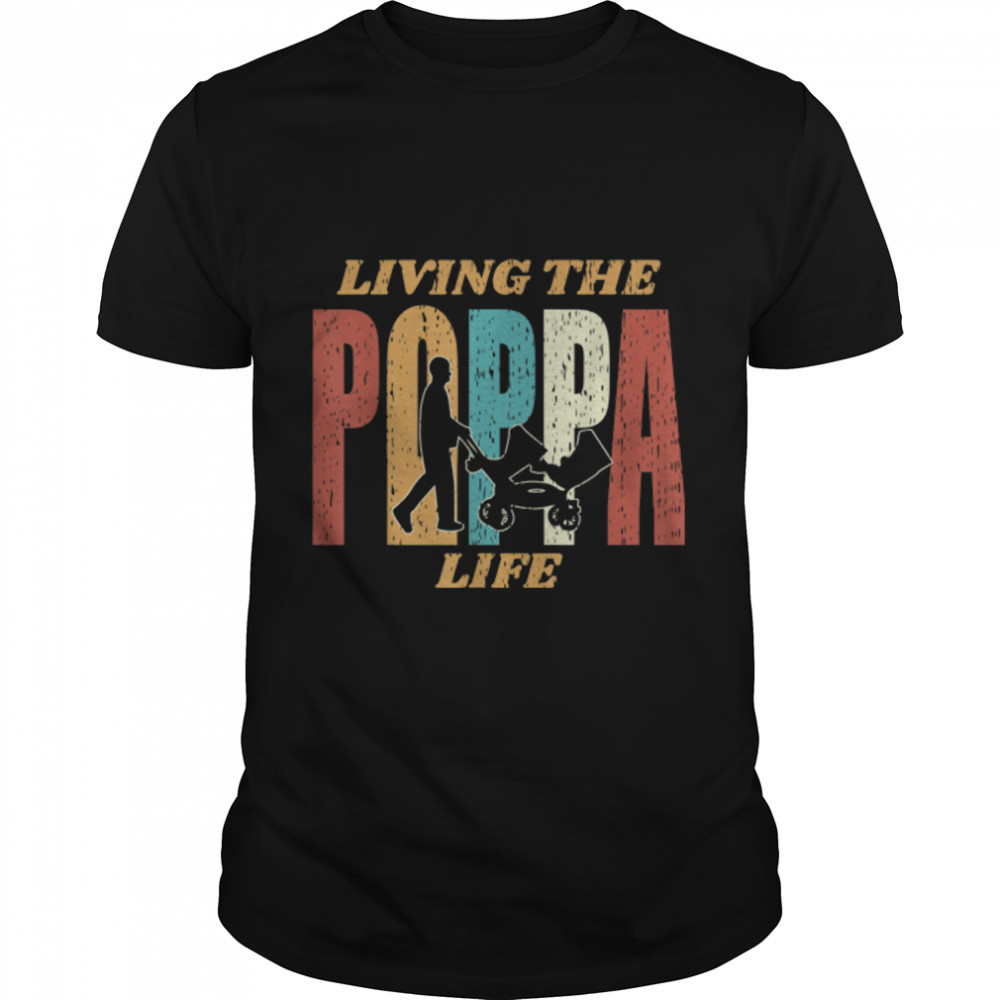 Mens Vintage Living The Poppy of Life Happy Father's Day T-Shirt B09W8S7SDN