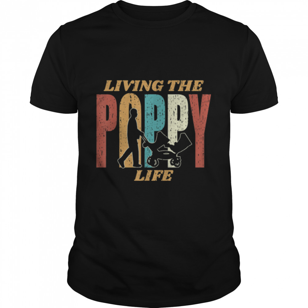 Mens Vintage Living The Poppy Of Life Happy Father'S Day T-Shirt B09W8Wh5Pr