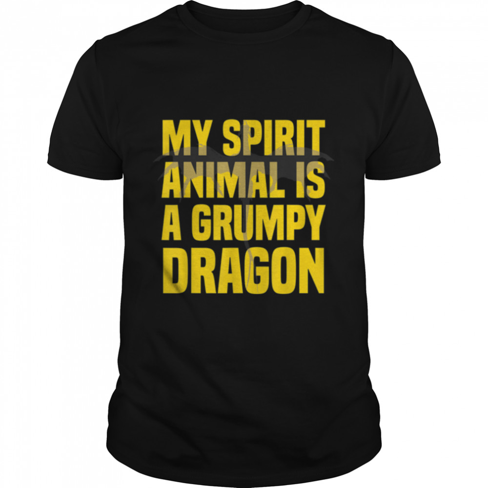 My Spirit Animal Is Grumpy Dragon Funny Dragon Lover T-Shirt B09W8J3F7K