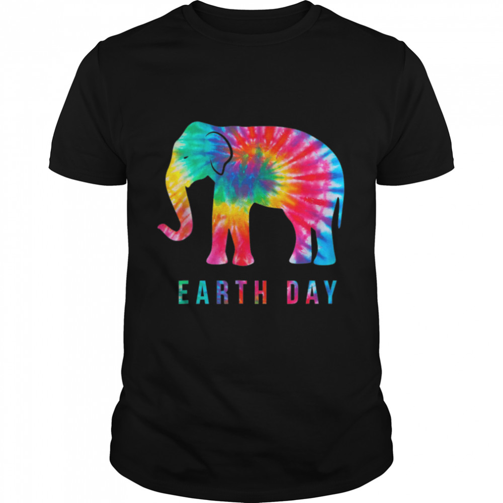 Tie Dye Elephant Lover Earth Day 2020 Costume Environmental T-Shirt B09W8Hw4Gm
