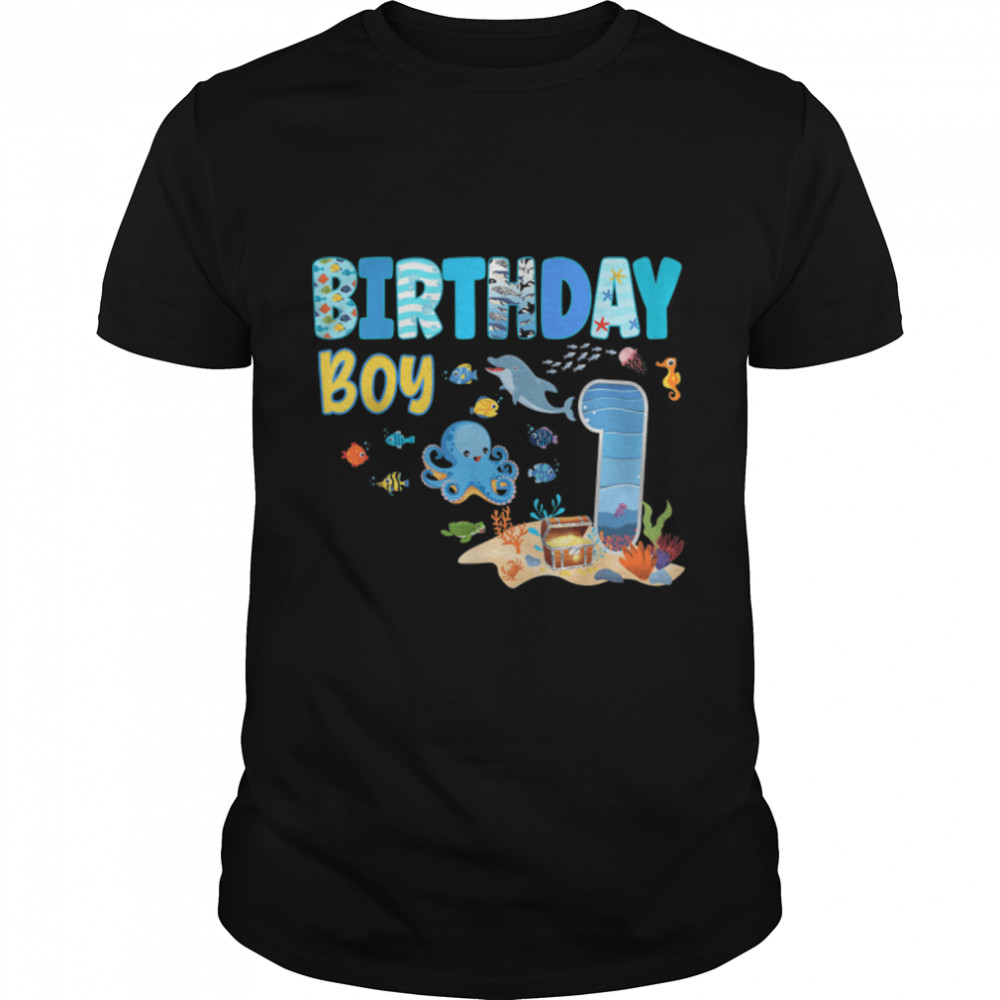 Under The Sea Birthday Fish Aquarium Animals Party T-Shirt B09W8Vf3Vv
