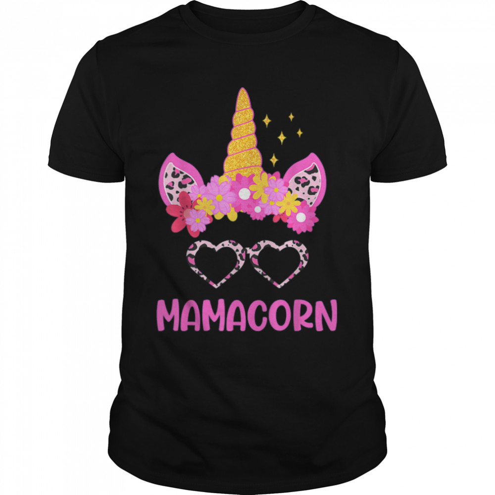 Womens Funny Costume Unicorn Mom Mother'S Day Mamacorn T-Shirt B09W8Wtm31