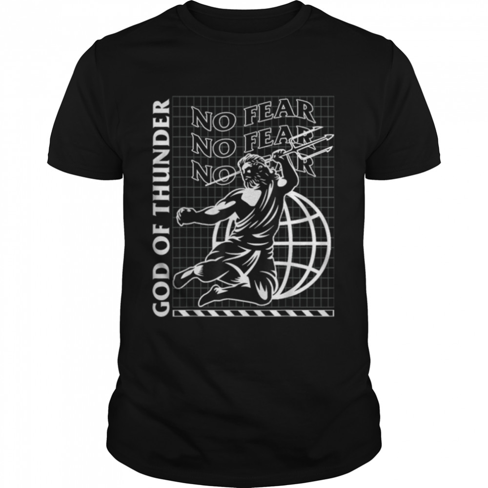 Zeus Greek Mythology God Of Thunder And Lighting Streetwear T-Shirt B09W93J5Nz