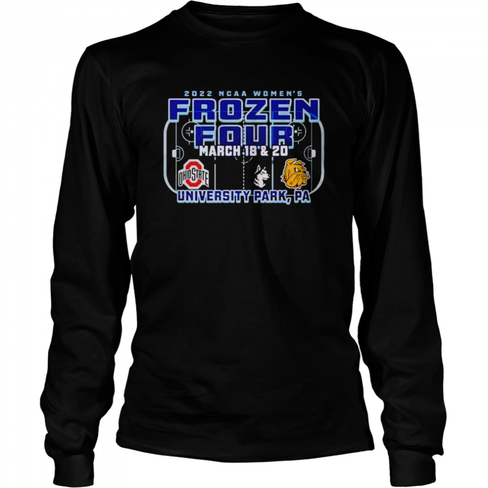 2022 NCAA Women’s Frozen Four University Park March 18 and 20 shirt Long Sleeved T-shirt