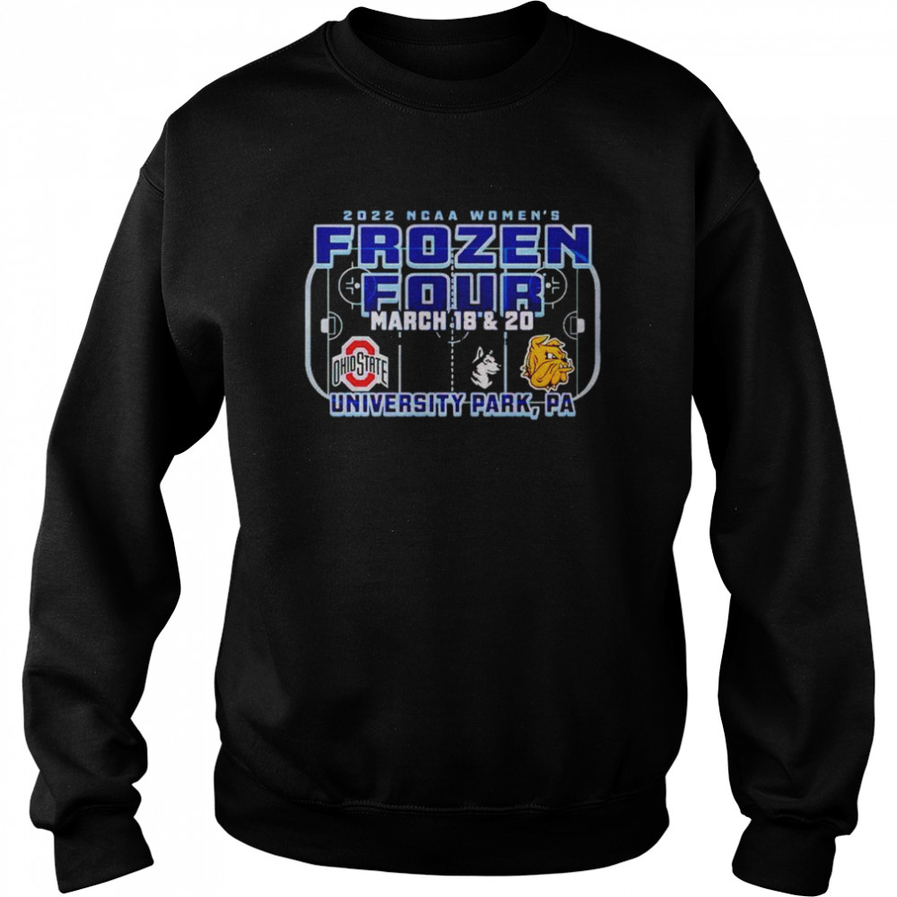2022 NCAA Women’s Frozen Four University Park March 18 and 20 shirt Unisex Sweatshirt