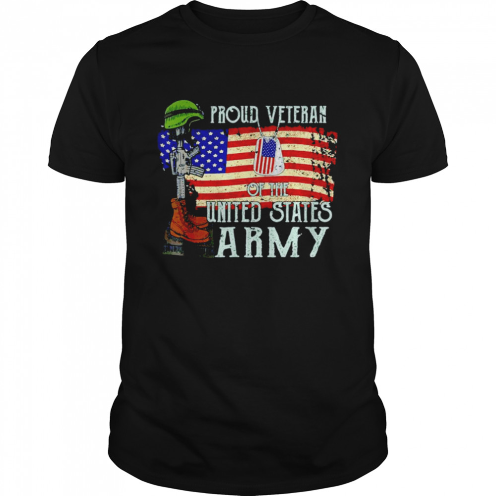 Proud Veteran Of The United States Army Pride Us Flag Shirt