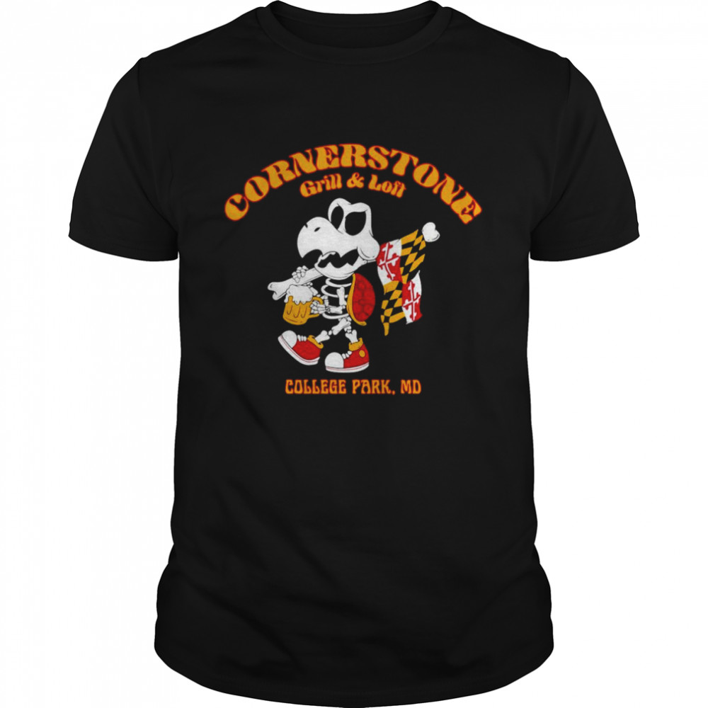 Skeleton Turtle Cornerstone Grill And Loft College Park Md Shirt