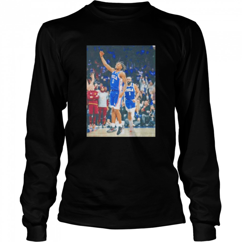 Tyrese Maxey Goat Philadelphia 76ers shirt Long Sleeved T-shirt
