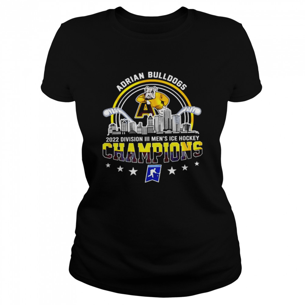 Adrian Bulldogs 2022 NCAA Division III Men’s Ice Hockey Champions T-shirt Classic Women's T-shirt