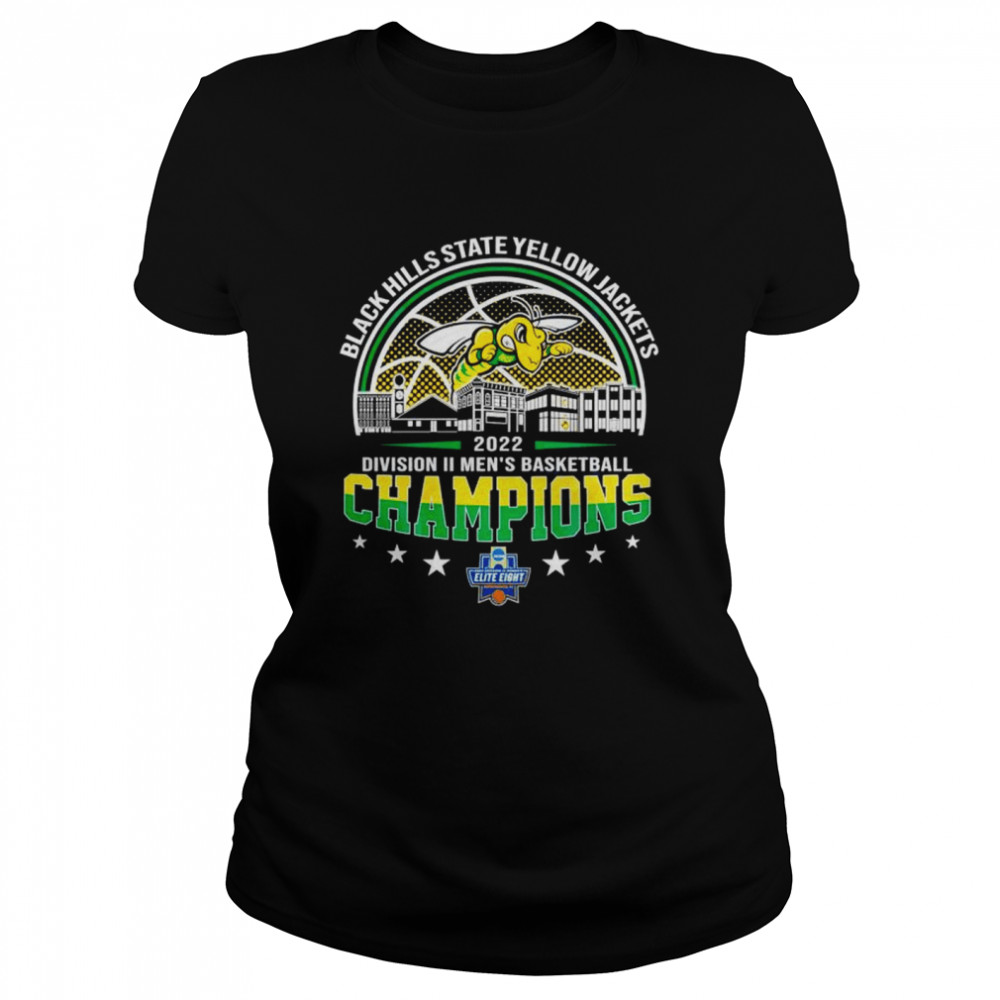Black Hills State Yellow Jackets 2022 NCAA 2022 Division II Men’s Basketball Champions shirt Classic Women's T-shirt