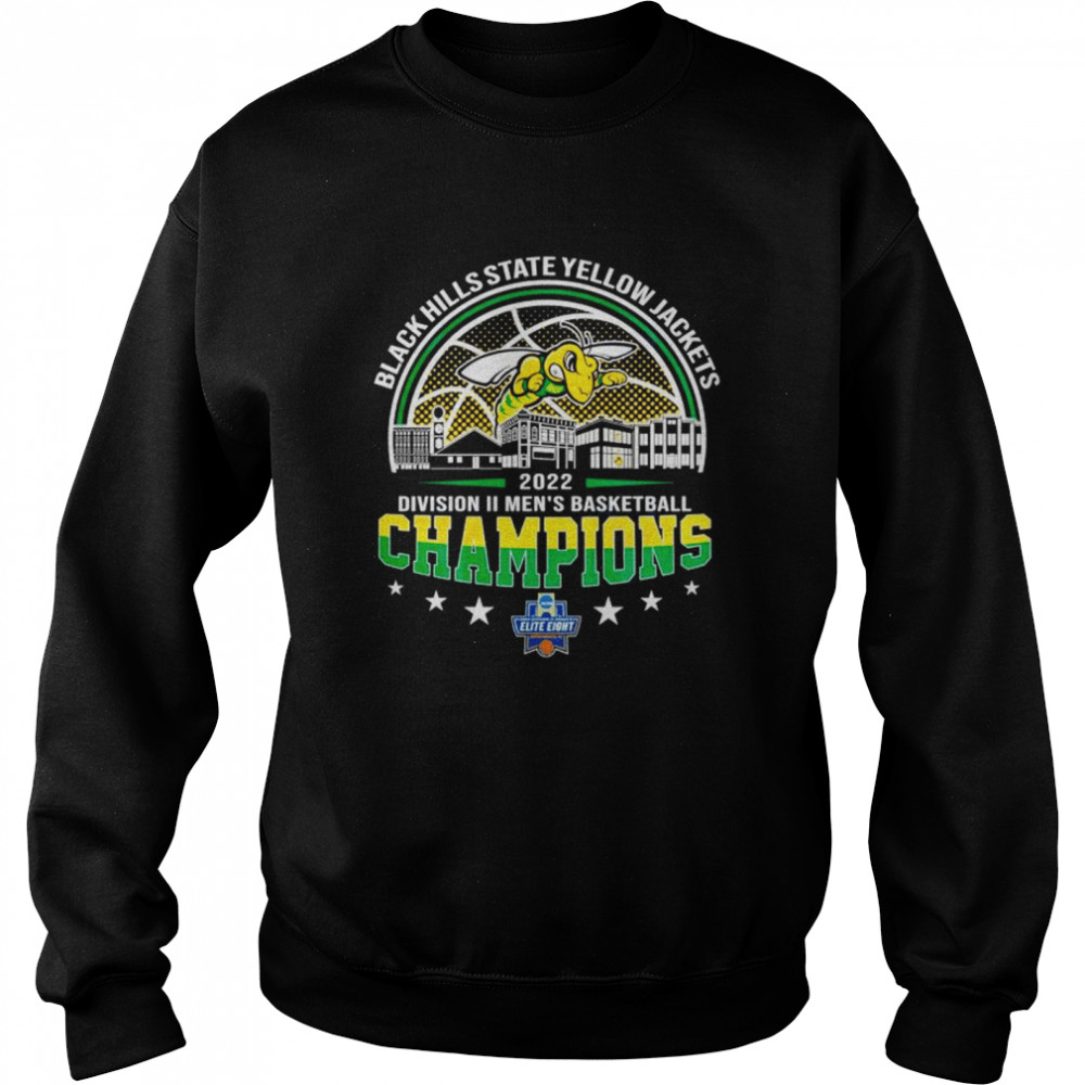 Black Hills State Yellow Jackets 2022 NCAA 2022 Division II Men’s Basketball Champions shirt Unisex Sweatshirt