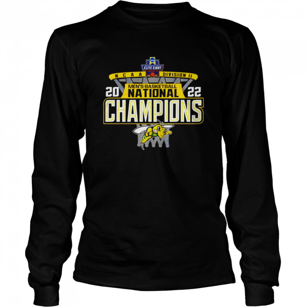 Black Hills State Yellow Jackets 2022 NCAA Division II Men’s Basketball Champions shirt Long Sleeved T-shirt