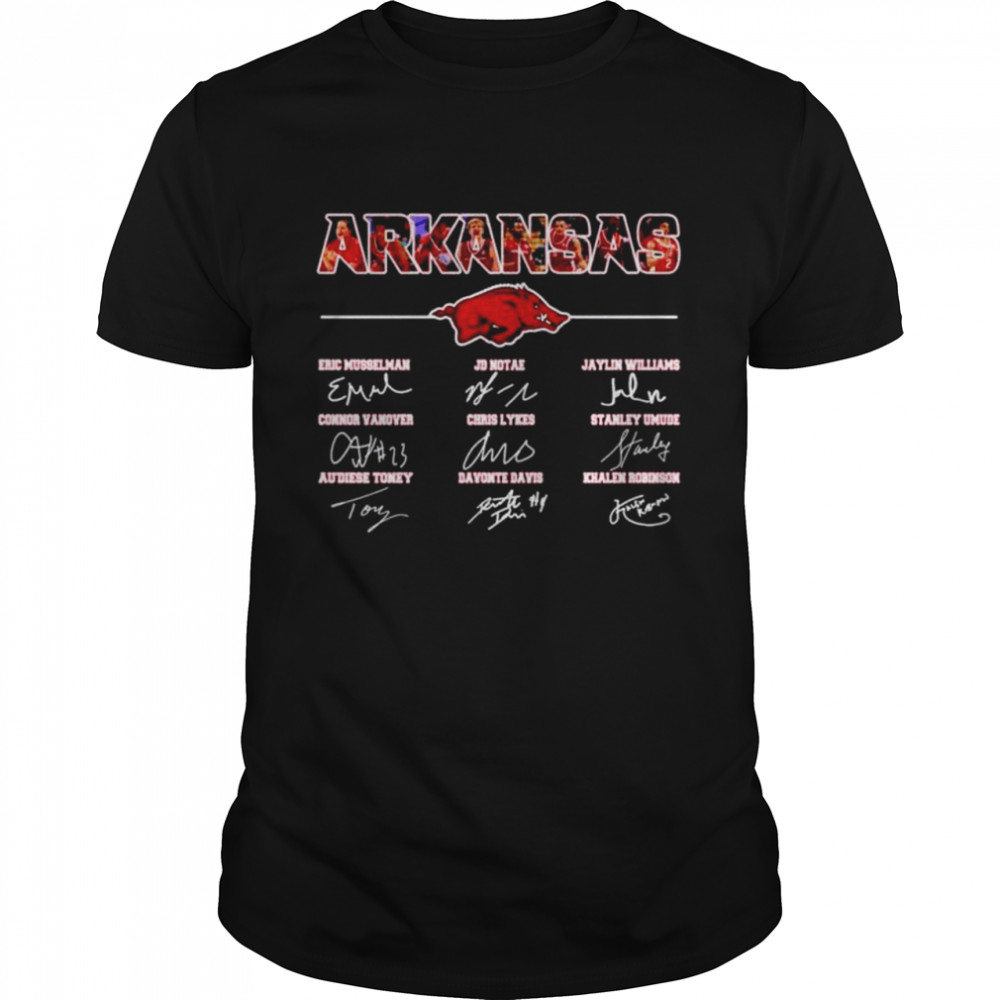 Arkansas Razorbacks Team Players Signatures T-Shirt