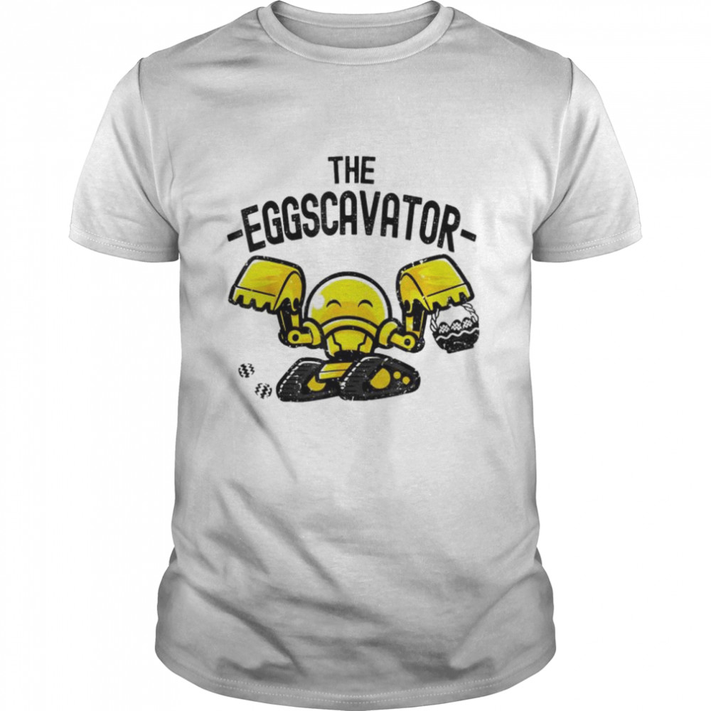 Excavator Hiding And Hunting Easter Eggs T-Shirt
